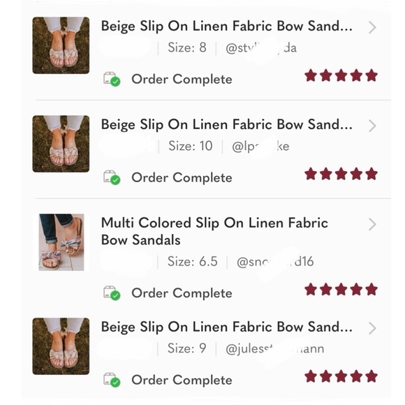 Beige Slip On Linen Fabric Bow Sandals - Picture 12 of 14